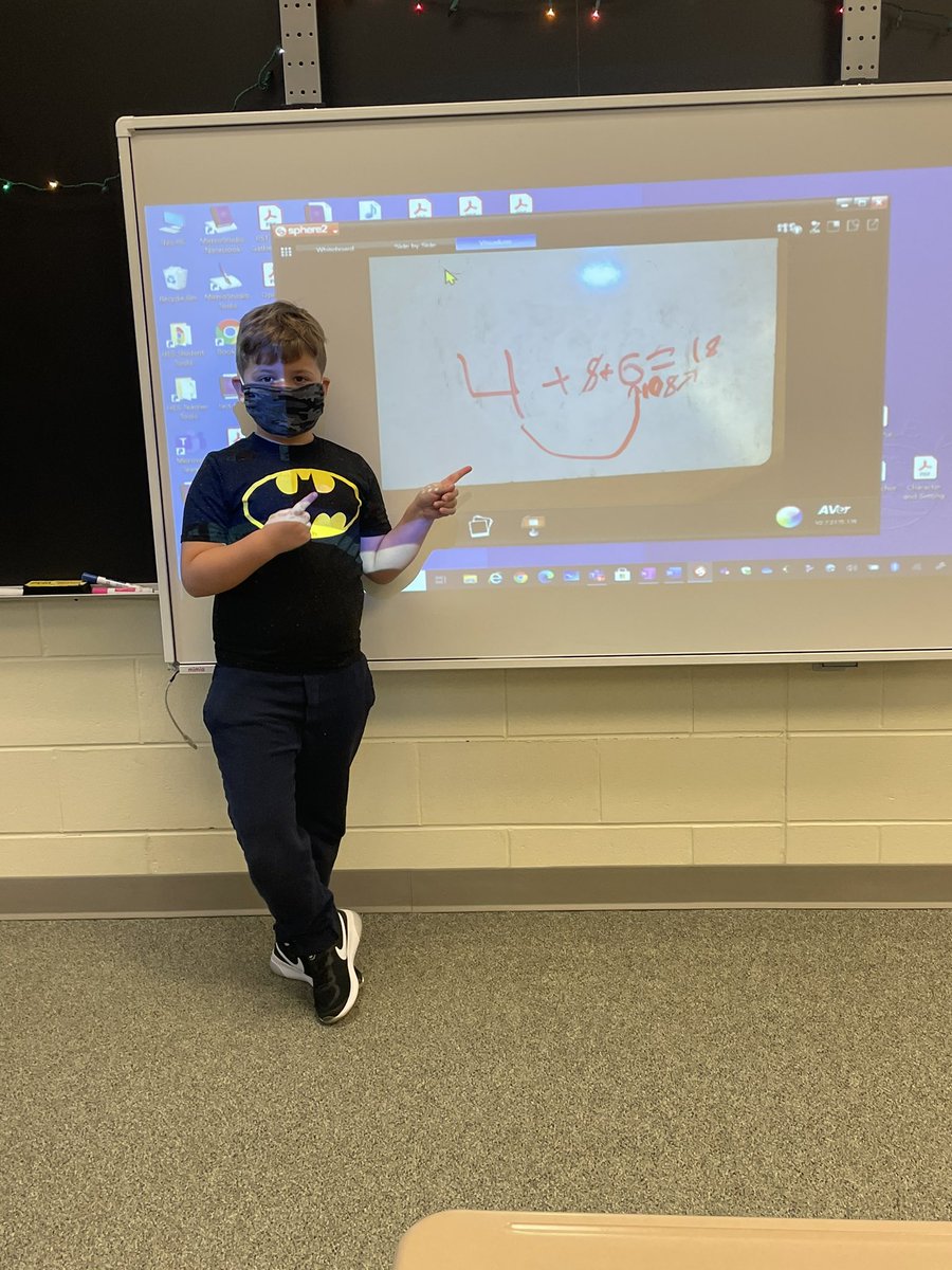 Sharing our thinking in math <a href="/MrsCookHES/">Mrs. Cook's Class</a> <a href="/heartlandhawks/">Heartland Elementary</a>