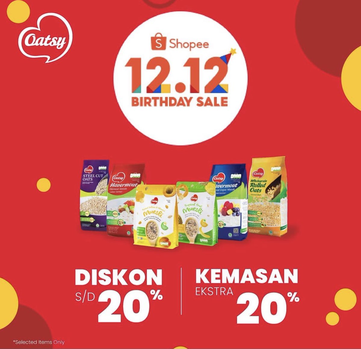 MyOatsy's tweet photo. #PuncakShopee1212 #onlineshopping #buylocal #Promo #oats #rolledoats #oatmeal #muesli #instantoats #quickoats #breakfast #foodie #healthyfood #HealthyBreakfast #supportsmallbusiness #vegan #fitfood #allnatural #healthylifestyle #HealthyEating #weekendvibes #saturdaykitchen #diet https://t.co/Y7TuD8eW1y