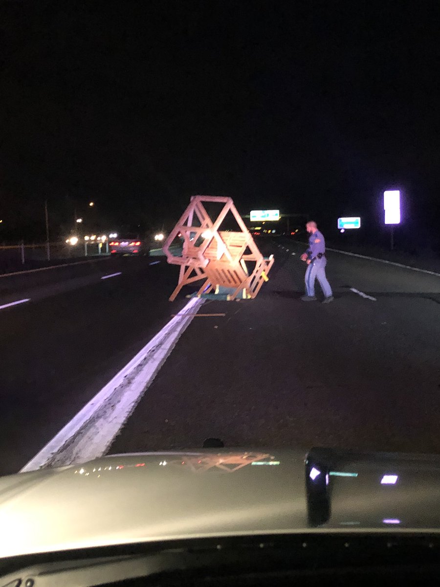 wspd3pio's tweet photo. Ok... whoever dropped an entire wood playground set off the back of your truck and left it in the middle of the highway... Not Cool!!! #SecureYourLoad https://t.co/jpKpC6auLQ