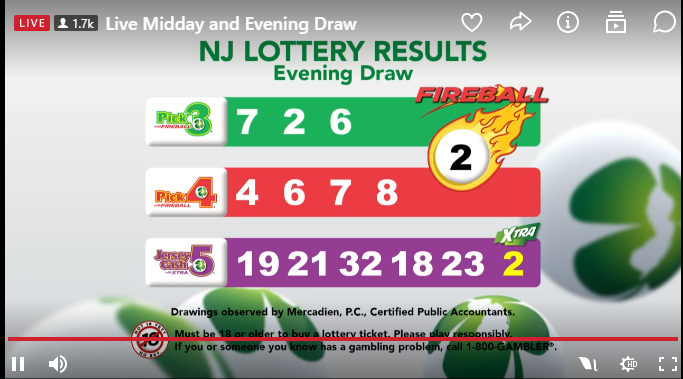 live result new jersey midday