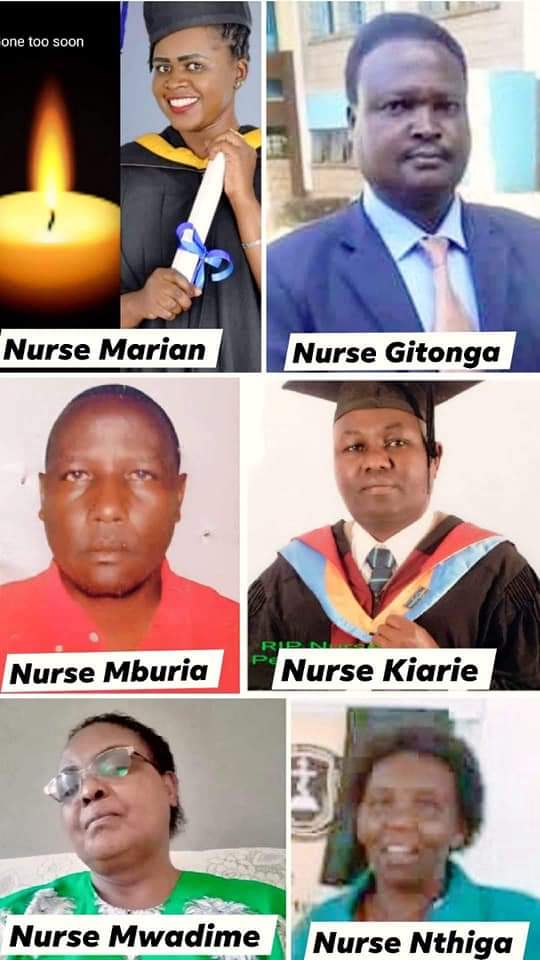 NURSEACTIVISTKE's tweet photo. On this day, we celebrate the decorated frontliners who have fallen in the line of duty. 

Eternal rest grant unto them ooh Lord, and may their souls rest in peace. 

#JamhuriDay2020 https://t.co/XnO3LOFsVL