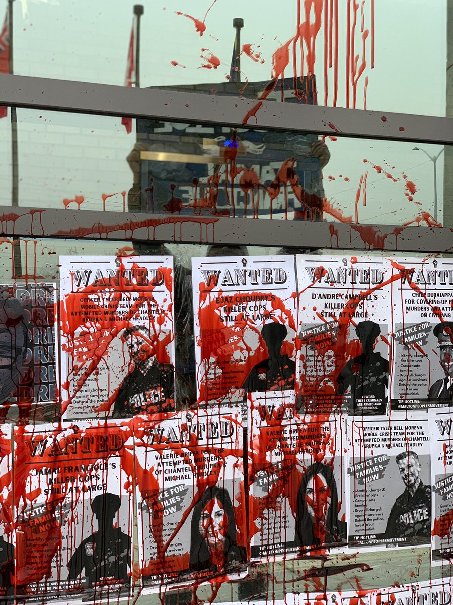 Peel Regional Police has blood on its hands. The blood of Ejaz Choudry, Jamal Francique, D’Andre Campbell, Chantelle Krupka & Michael Headley. These families have been waiting for answers, yet all they’ve received is empty promises and criminalization.KILLER COPS WORK HERE.