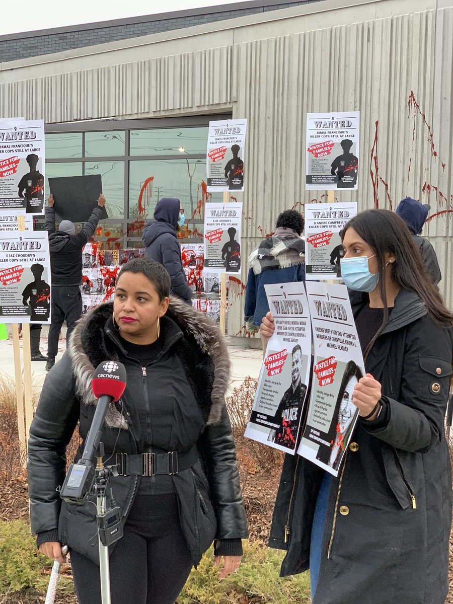 That’s why MPM and the families affected by the violence of Peel Regional Police gathered today at 11 Division. This division is known for being especially lethal, specifically towards Jamal Francique, Chantelle Krupka, and Michael Headley.