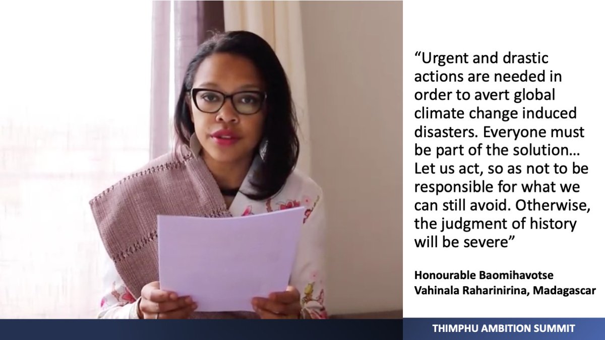 LDCChairUNFCCC's tweet photo. Urgent and drastic actions are needed in order to avert global #ClimateChange induced disasters. At #ThimphuAmbition @baomiavotse made clear that everyone must be part of the solution, strengthening financial support &amp; reducing emissions #ClimateAction
https://t.co/HiyuxUHOOl https://t.co/MN57wwmadO