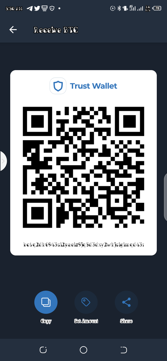 MarvelousAnied1's tweet photo. @TrustWalletApp bc1q2dh6943sl2paelz9jq5d3dxy2whjslglmqd43r https://t.co/nPvLz1ky99