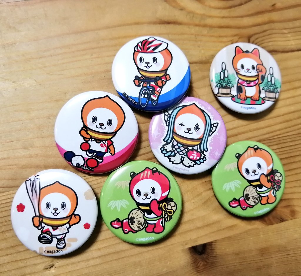 永どん 公式 今日販売する缶バッジとストラップのデザインだどん