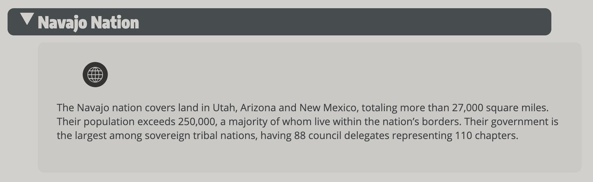 In Jan 2011, the Navajo Nation Council changed its membership from 88 council delegates to 24.In 2013, stats from the 2010 US Census placed the total population at 332,129.Behold: A Dec 2020 screenshot from the American Indian Resource Center at the University of Utah website