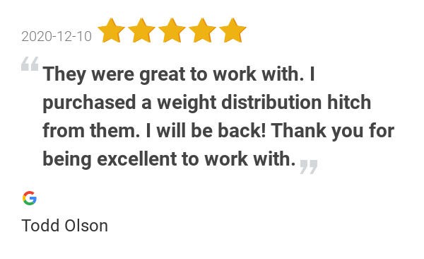 New 5.0-star Review: "They were great to work with. I purchased a weight distribution hitch from them. They...