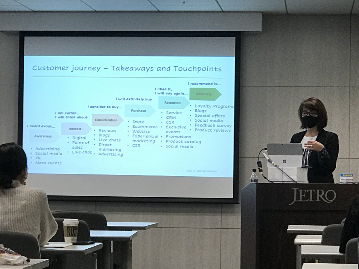 JMEC_BT's tweet photo. JMEC 27 Day 5 We are proud to have Gabriela Andrea presenting today covering Branding &amp; Designing the Customer Journey. https://t.co/3l83jZ0CXK