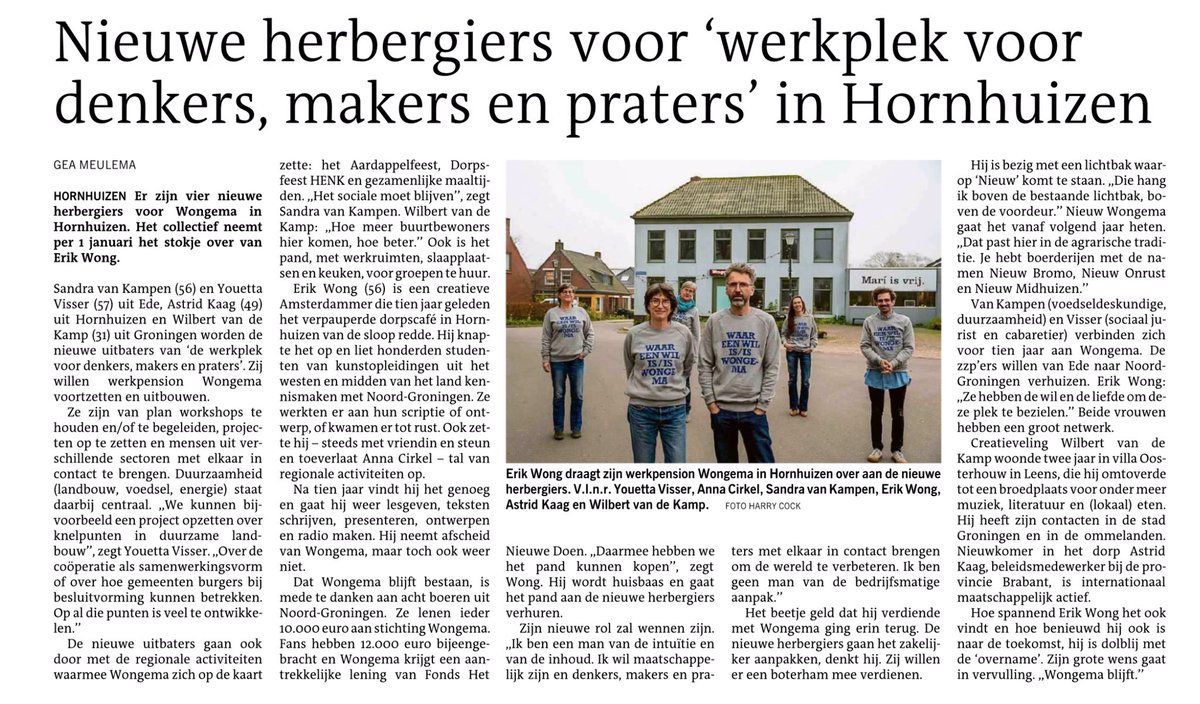 Liesbeth050's tweet photo. Wauw, dit is geweldig nieuws voor Hornhuizen en voor Groningen!! @ikwilpret @Wongema_nl
#denkers #makers #praters https://t.co/uu9fCSyRrn