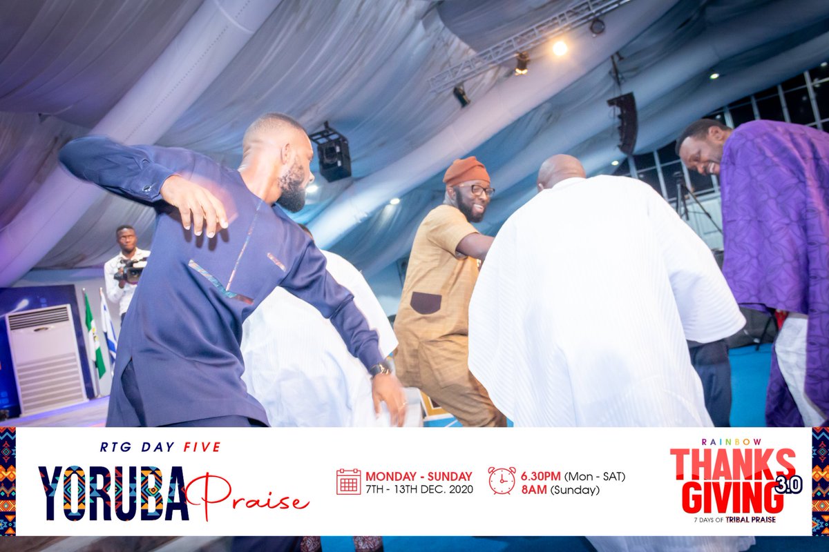 dominioncitylag's tweet photo. RTG day 5 was superb, the yorubas charged up the atmosphere and our heart was filled with joy praising our king.
Today promises to be greater. Watch out for more details.
#RTG2020
#Rainbowthanksgiving
#TribalPraise https://t.co/APpn6bxyJk