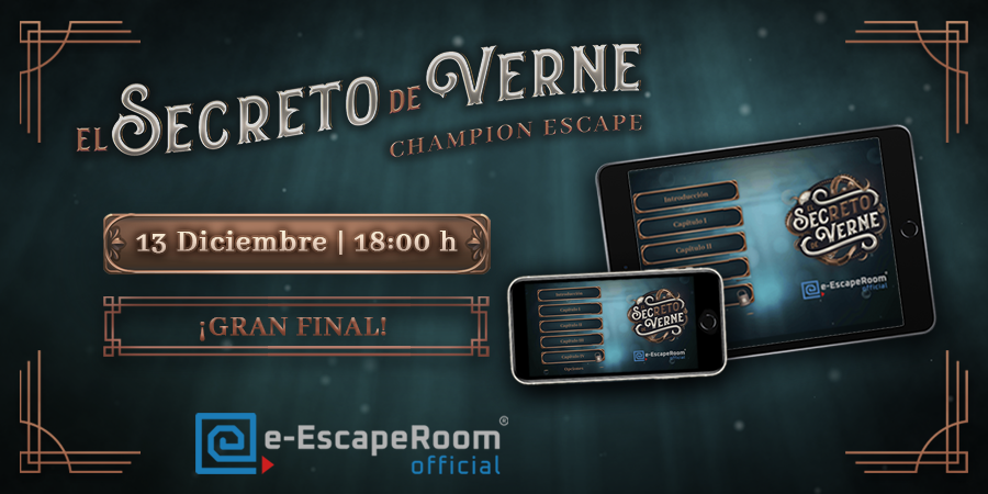 EEscaperoom's tweet photo. No queda nada para acabar esta aventura...

¡Los mejores 20 equipos de la fase clasificatoria disputan este domingo la Gran Final!¡Mucha suerte, valientes!

Y aunque no opten a los premios, tod@s los inscrit@s podrán jugar el Capítulo IV una vez se desbloquee.

#escaperoom #app https://t.co/sSnaxcqwLY