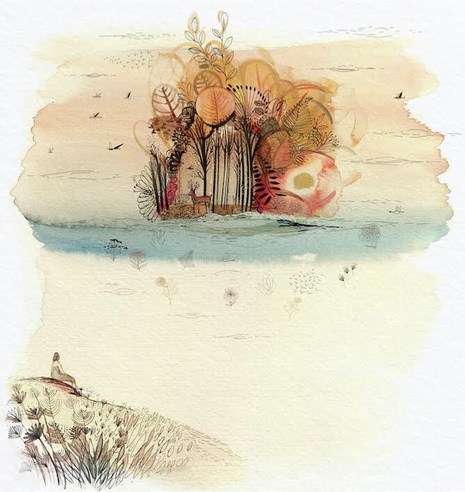 AlessandraScan4's tweet image. #watercolor #illustration for @associazionetapirulan, Utopia #inkdrawing #poetry #nature #ink #drawing #artwork