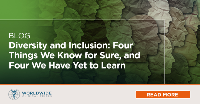 Shubrii's tweet photo. In our latest blog post, Aman Khera, Global Head of Regulatory Strategy, provides an assessment of the clinical research industry’s performance with respect to #diversity and inclusion. https://t.co/bBGdgmqsai https://t.co/3iN5Hf25lX