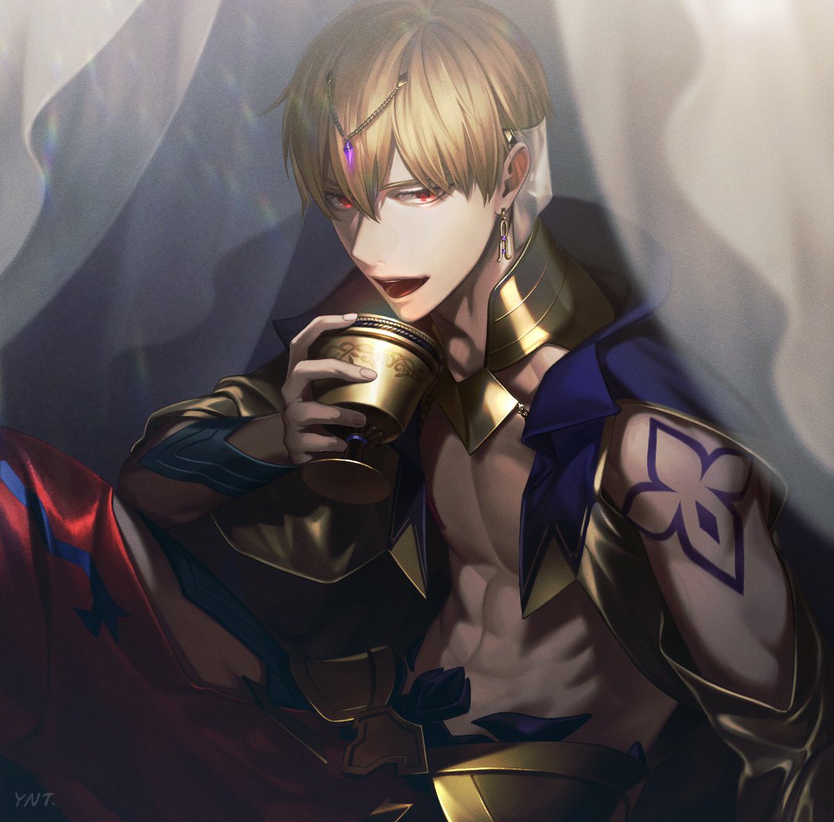 Fgo キャスターギルガメッシュ Fgo 絆10記念に 夢火捧げた ゆん汰のイラスト