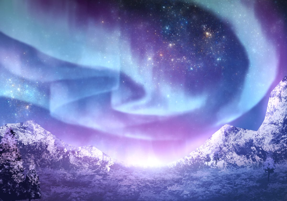 まりあん お絵描き Na Twitterze 過去絵オーロラです ノ