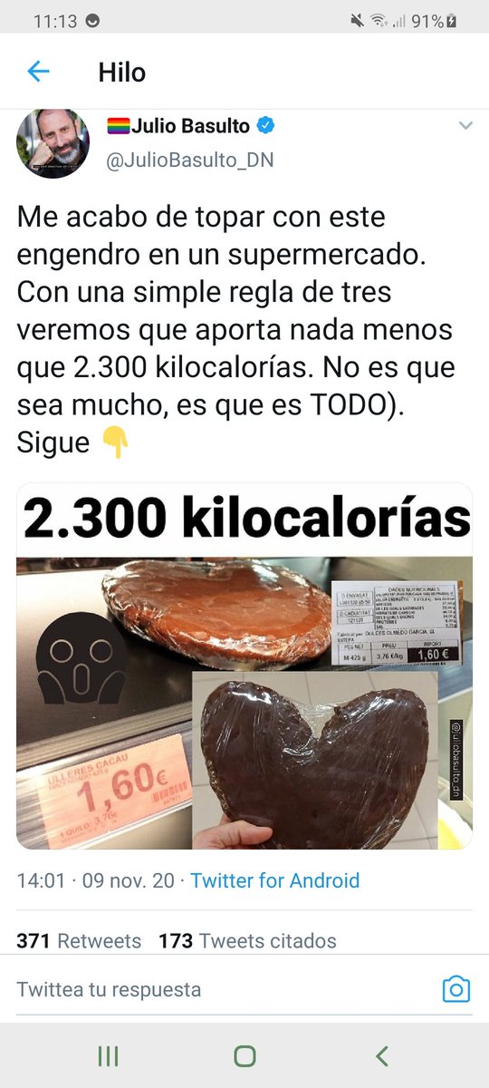 javatoato's tweet photo. Llamadme loco pero nunca se ha hablado de esta palmera d chocolate y sus calorías.
Una chica @LaDelLibroRoto lo publica y a las 4 horas @JulioBasulto_DN lo saca también(pero"sin saber nada") haciendo la autoría suya en TODOS los medios de comunicación.
Igual esto se llama plagio. https://t.co/mRmcoFpRyz
