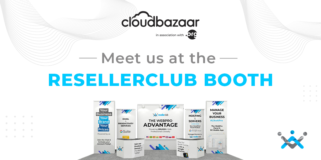 ResellerClub's tweet photo. Remember to drop by the ResellerClub booth today: https://t.co/nq46auGiwT to learn more about 'The Web Pro Panel' at 4:00 PM!

We can't wait to meet you there!😃 

#Cloudbazaar2020  #CloudbazaarOnline #RCatCloudbazaar #Cloudbazaar https://t.co/aoMocEUxgs