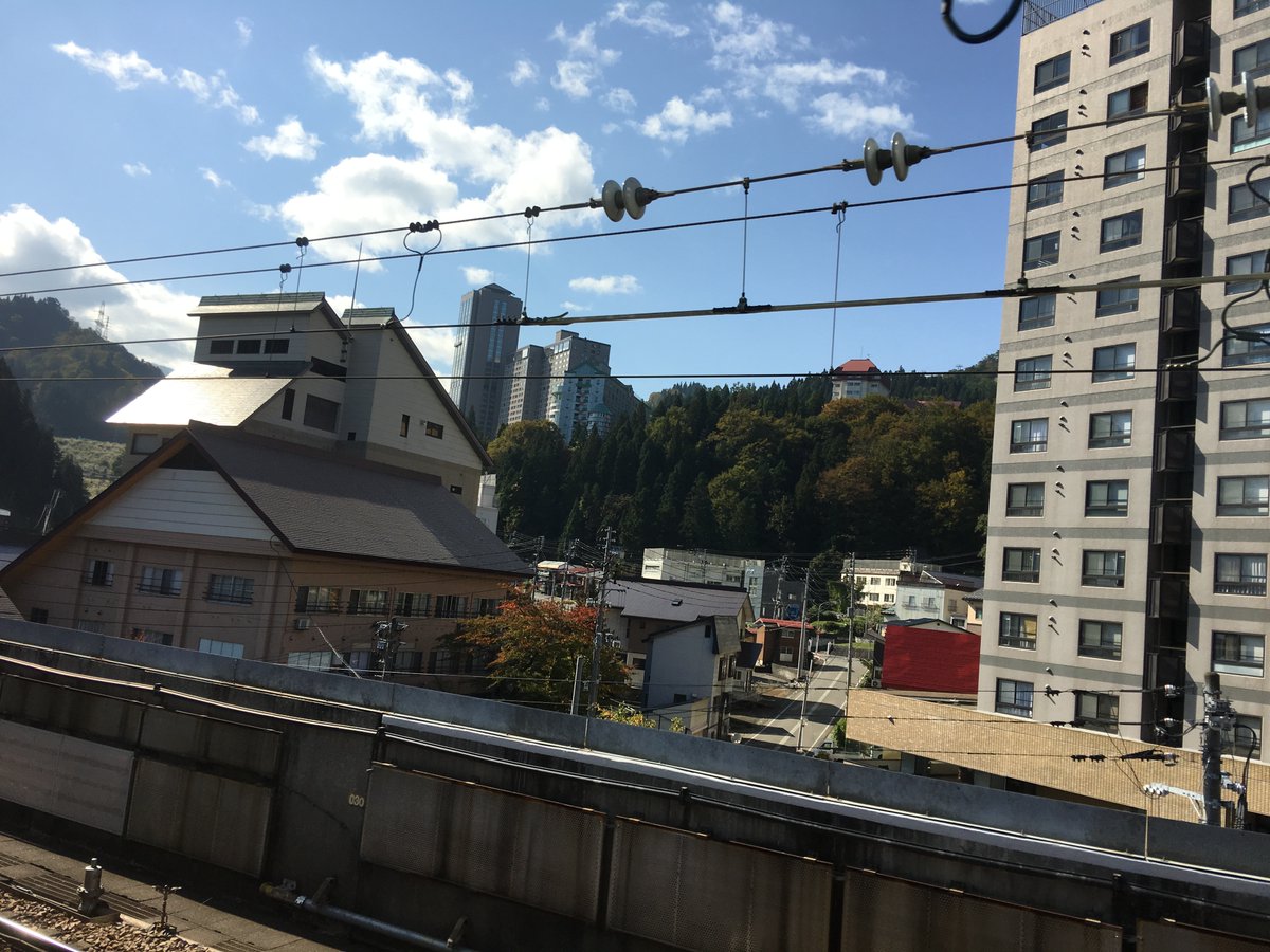 It's very mountainous, so you spend a lot of Shinkansen time in tunnels after Takasaki.The ski resort of Echigo-Yuzawa is en route, and is worth an explore… and not just because there's an onsen hot spring and a sake tasting room at the station!