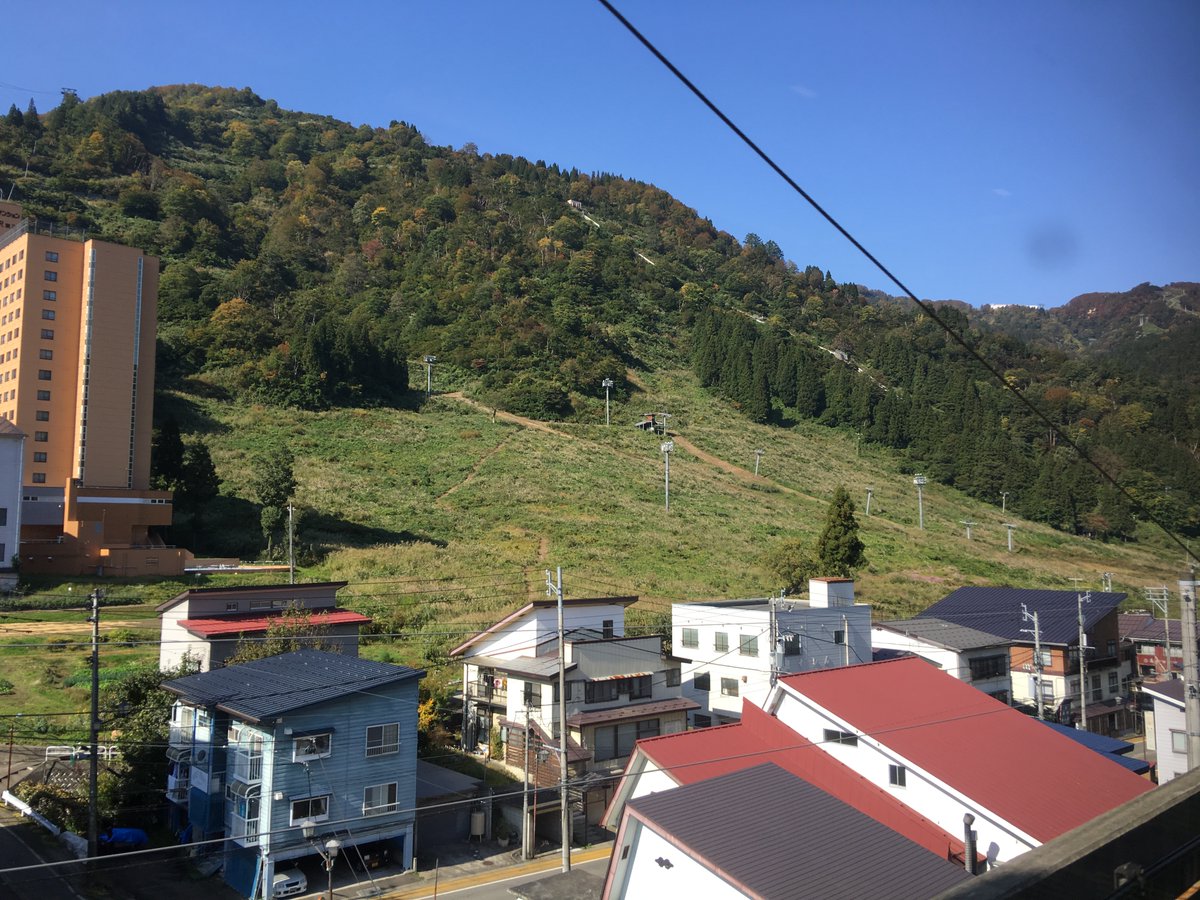 It's very mountainous, so you spend a lot of Shinkansen time in tunnels after Takasaki.The ski resort of Echigo-Yuzawa is en route, and is worth an explore… and not just because there's an onsen hot spring and a sake tasting room at the station!