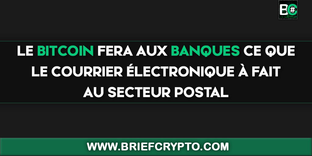 BriefCrypto's tweet image. Dédicace à nos banques qui commencent à se poser des questions et parce qu&apos;il est important que le système monétaire évolu lui aussi !

#bitcoin #crypto #bitcoinfrance