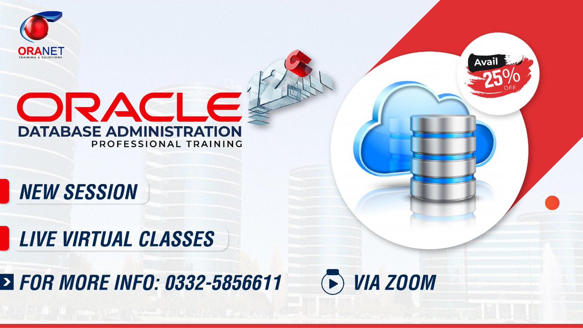 oranet_pakistan's tweet image. Oracle 12c Database Live Virtual Classes on Weekends starting from tomorrow (Saturday) at 7pm.

For Enrolment: 0332-5856611

#databasemanagement #LiveVirtualClasses #BoostYourCareer