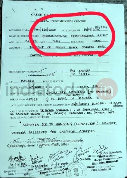 Why was Sushant's postmortem done in the night?Why isn't the time of death mentioned in postmortem report? #UnfoldSSRMurderCase @ips_nupurprasad  @Anilyadav_IPS @DrJitendraSingh  @DoPTGoI  @MNageswarRaoIPS