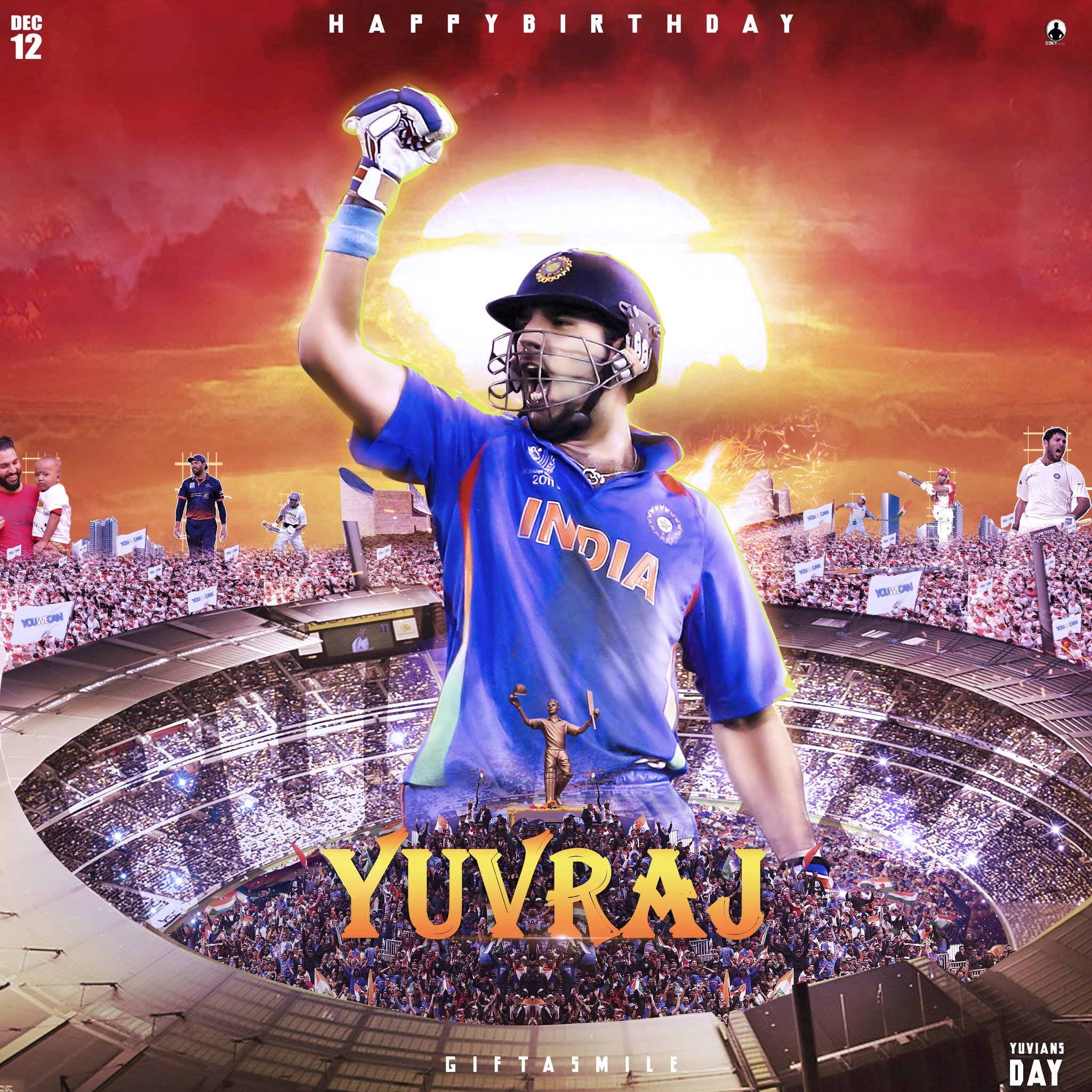 Wishing the legendary and inspirational Yuvraj Singh a happy birthday.    