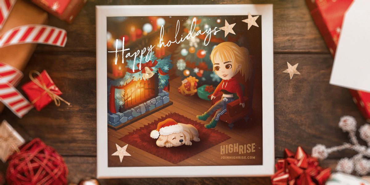 HighriseApp's tweet photo. Wishing you all a wonderful holiday season! Retweet this card and tag somebody you'd like to wish a Happy Holidays for a chance for BOTH of you to win 10k Gold! Ends Dec 18th! 🎄☃️🎁

#HighriseApp #HRApp https://t.co/lfGwEylIKr