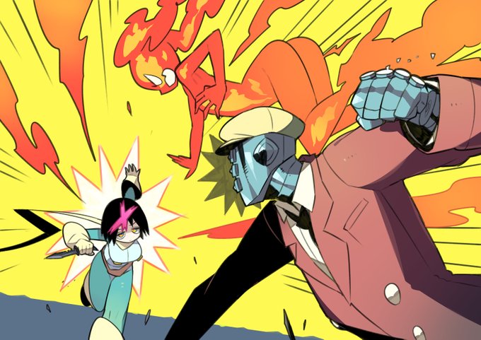 skebで描かせていただきました、懐かしのアンブレークくんとオマケの人間火球とマンパワーさん
このマンガ完結しなくてホントすまん…ホントすまん… 