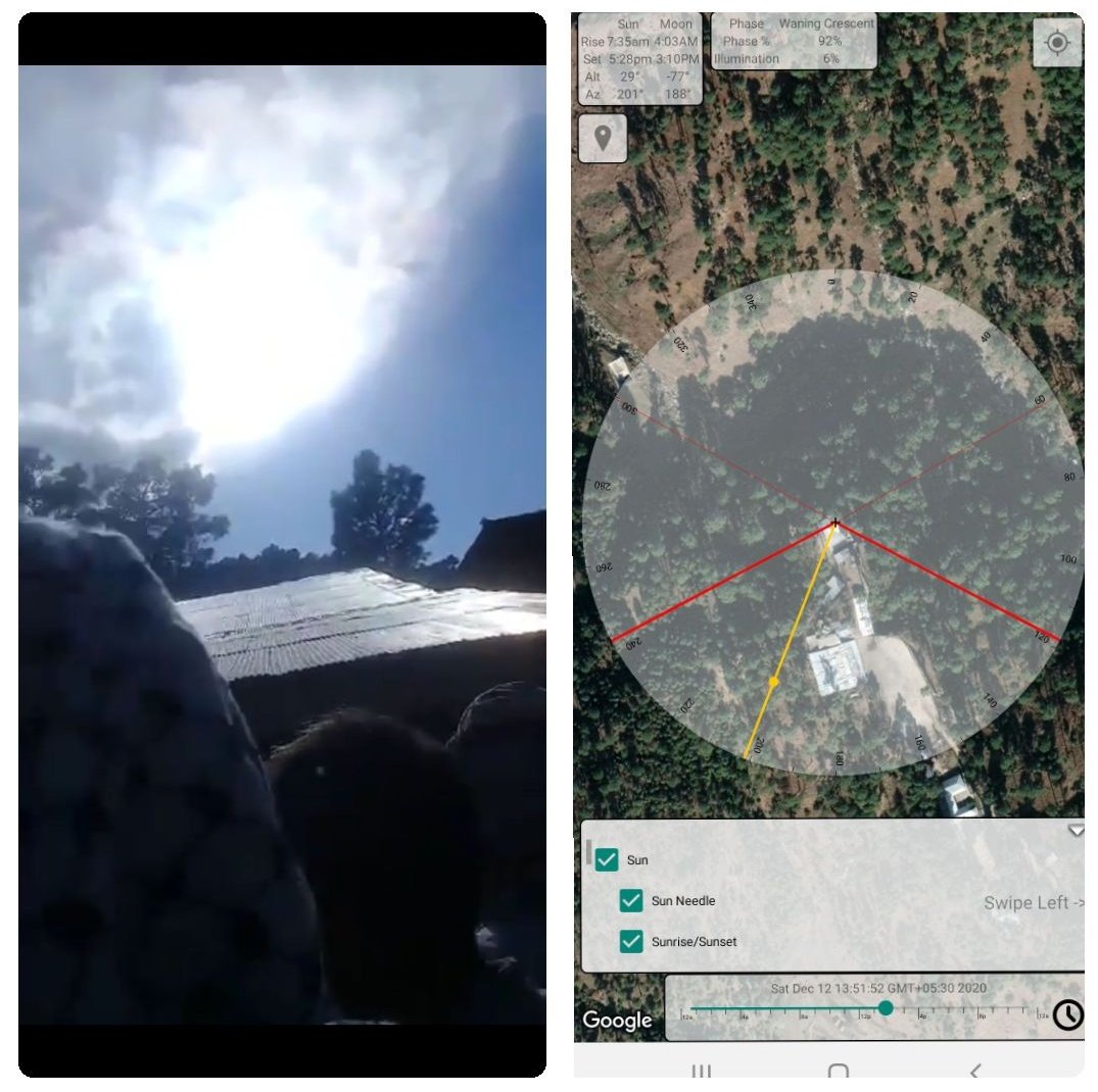 This video was made at 1.30PM to 2.00PM IST time. As per position of the Sun to this terrorist camp site.