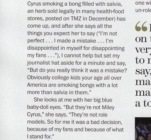 and as the year came to a close, the hysteria seemed to cool. by early 2011, the controversy waned; in february, miley opened up about the video for the first time, offering a rare apology in marie claire, acknowledging she'd compromised her status as a kiddie role model