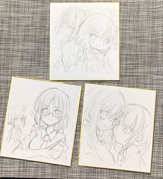 今日は色紙描いてます。下書き出来た… 