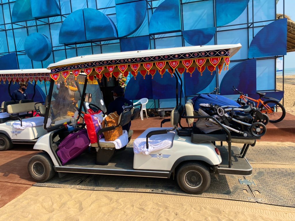 The moment you enter the ecoretreat zone and park your car, these battery operated vehicles will take you to the reception, sanitize the luggages, then they provide sanitization kits to everyone! Also, they assign dedicated managers to your room!  #EcoretreatOdisha  #Odisha