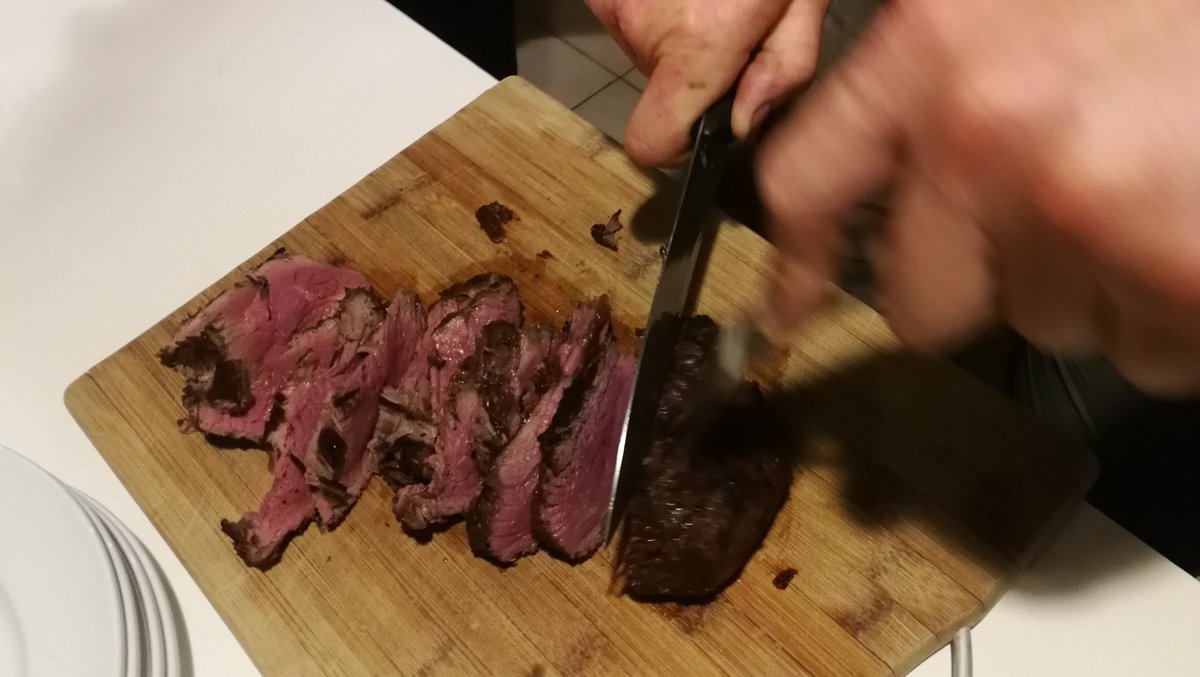 TankLanning's tweet photo. Meat fest! Sirloin, fillet and smashed spuds! #ratemybraai https://t.co/Y6ZwKbqfhR