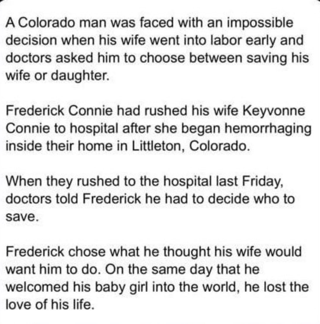 dream925fm's tweet photo. Man sacrifices his wife’s life to let his daughter live. https://t.co/hnt0V7EWhe