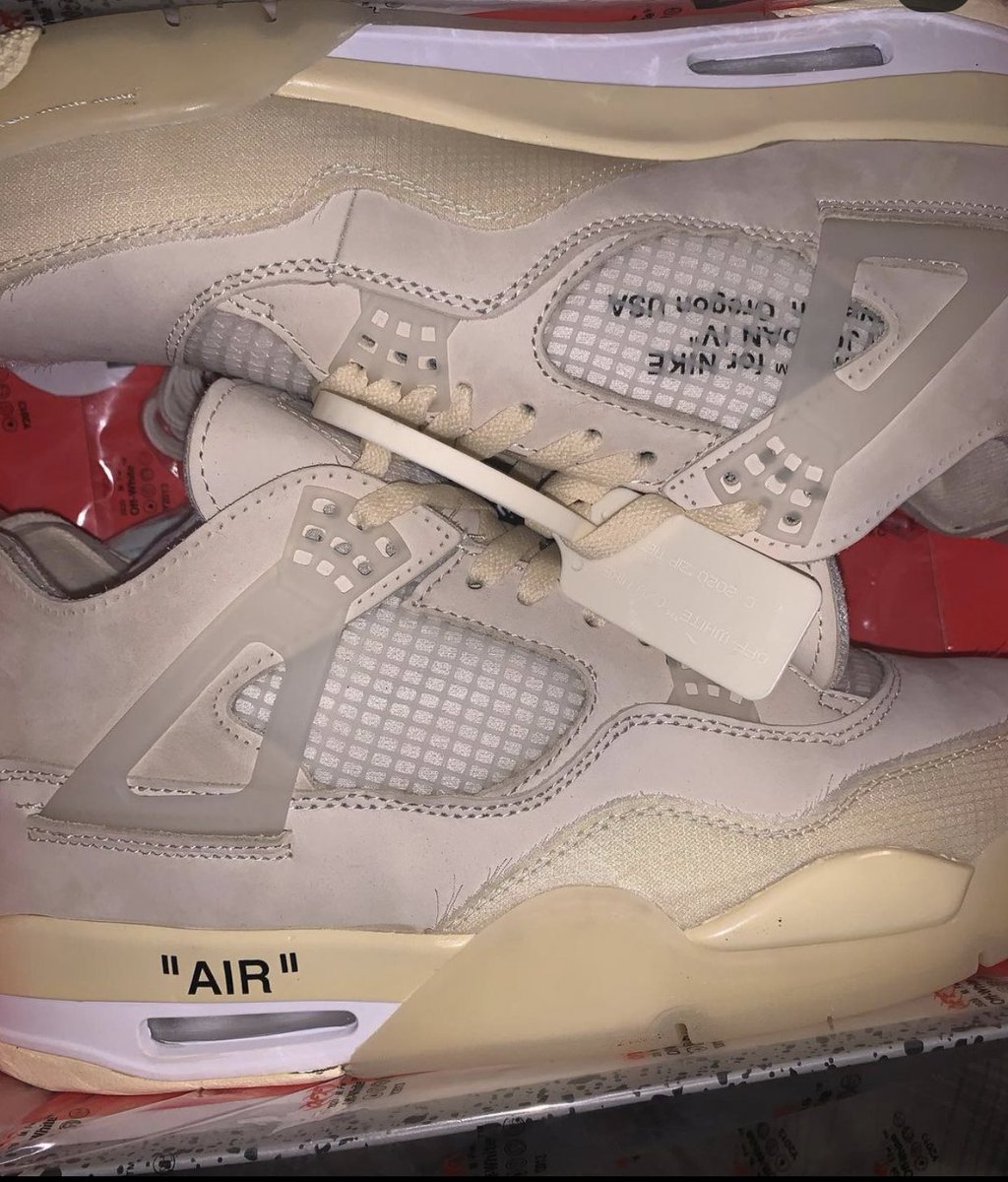 footactionplug's tweet image. Off white 4’s are now in stock. Be cashapp ready for purchase $200 all sizes available
