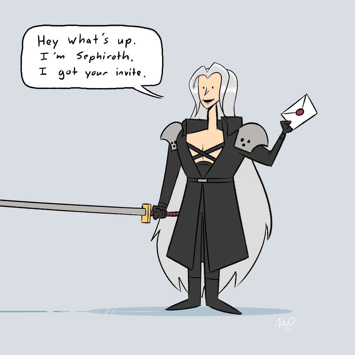 AanonoArt's tweet photo. Fun fact:  Sephiroth has only one wing. https://t.co/p4uMDcN3T0