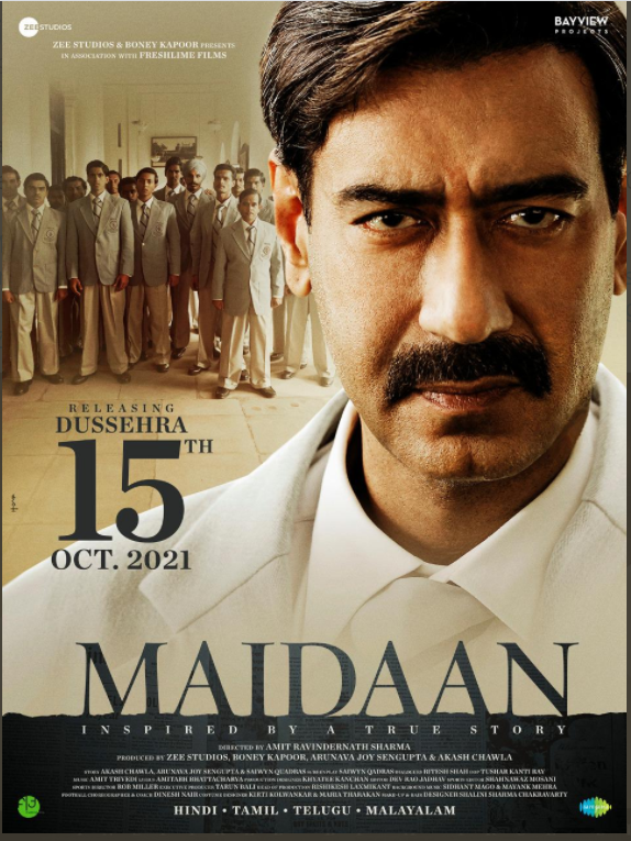 #Maidaan to release worldwide in theatres on #Dussehra2021 @ajaydevgn @raogajraj #Maidaan2021