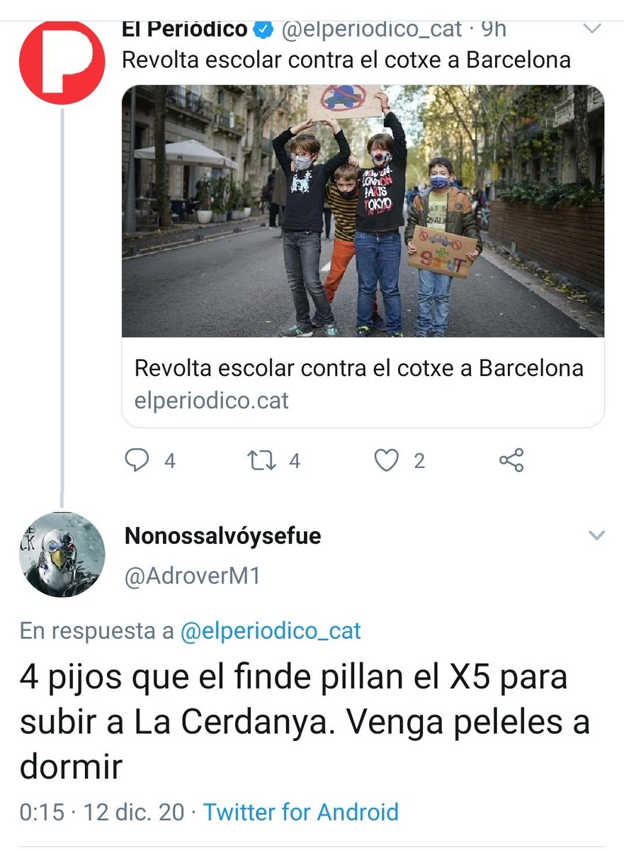 Circulaseguro1's tweet photo. Un X5, dice. Si en las escuelas del Clot todos tenemos un Q7 para subir a nuestras casas de La Cerdanya... https://t.co/hrVgv0wk3o
