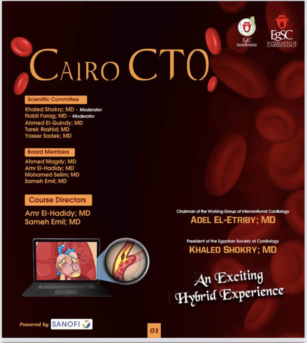 amrelhadidyy's tweet photo. Cairo CTO NEXT WEEK ON 18th to 19th December 2020 under umbrella of Egyptian working group of intervention and Egyptian society of cardiology
Be ready to share in the hybrid CTO MEETING Hilton Cairo heliopolis AND ON ZOOMboth) #cairocto @esbrilakis @ogoktekin @Hragy @doctorhadi https://t.co/JVVixZNqJx