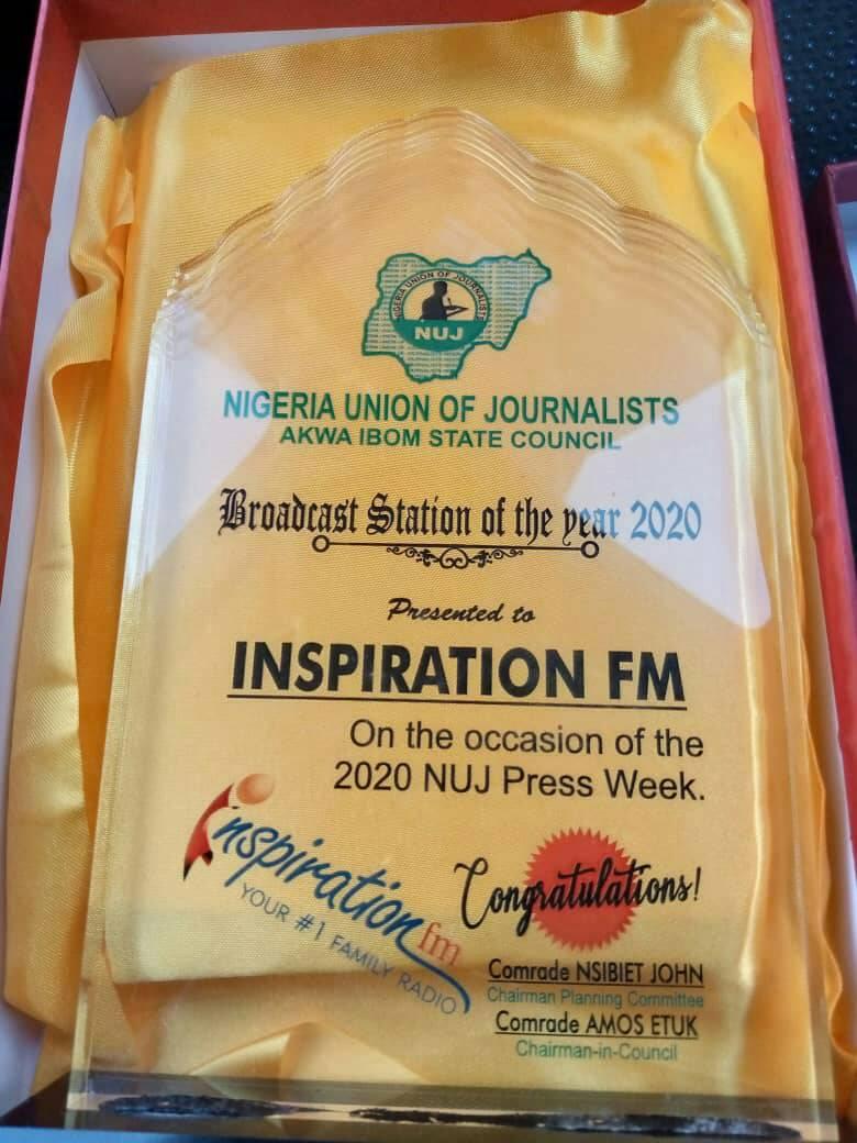 samakpan25's tweet photo. Broadcast Station of the year 2020! To God alone be all the glory. I thank our mgt and staff as well as our listeners &amp; critics, including those who copied all we do on air as they made us work harder, thank you our able body &amp; leadership of Journalists, NUJ in Akwa Ibom State. https://t.co/rz34IDjMQm