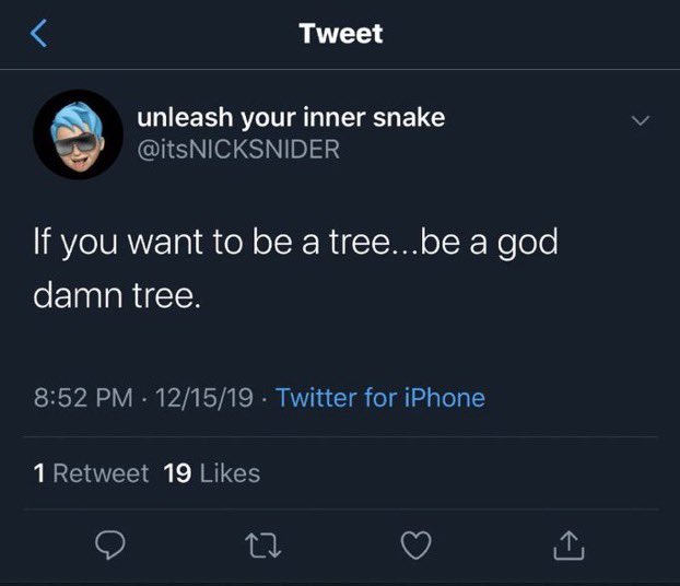 Nick snider terrible response to him being called out for being transphobic... they aren’t trees