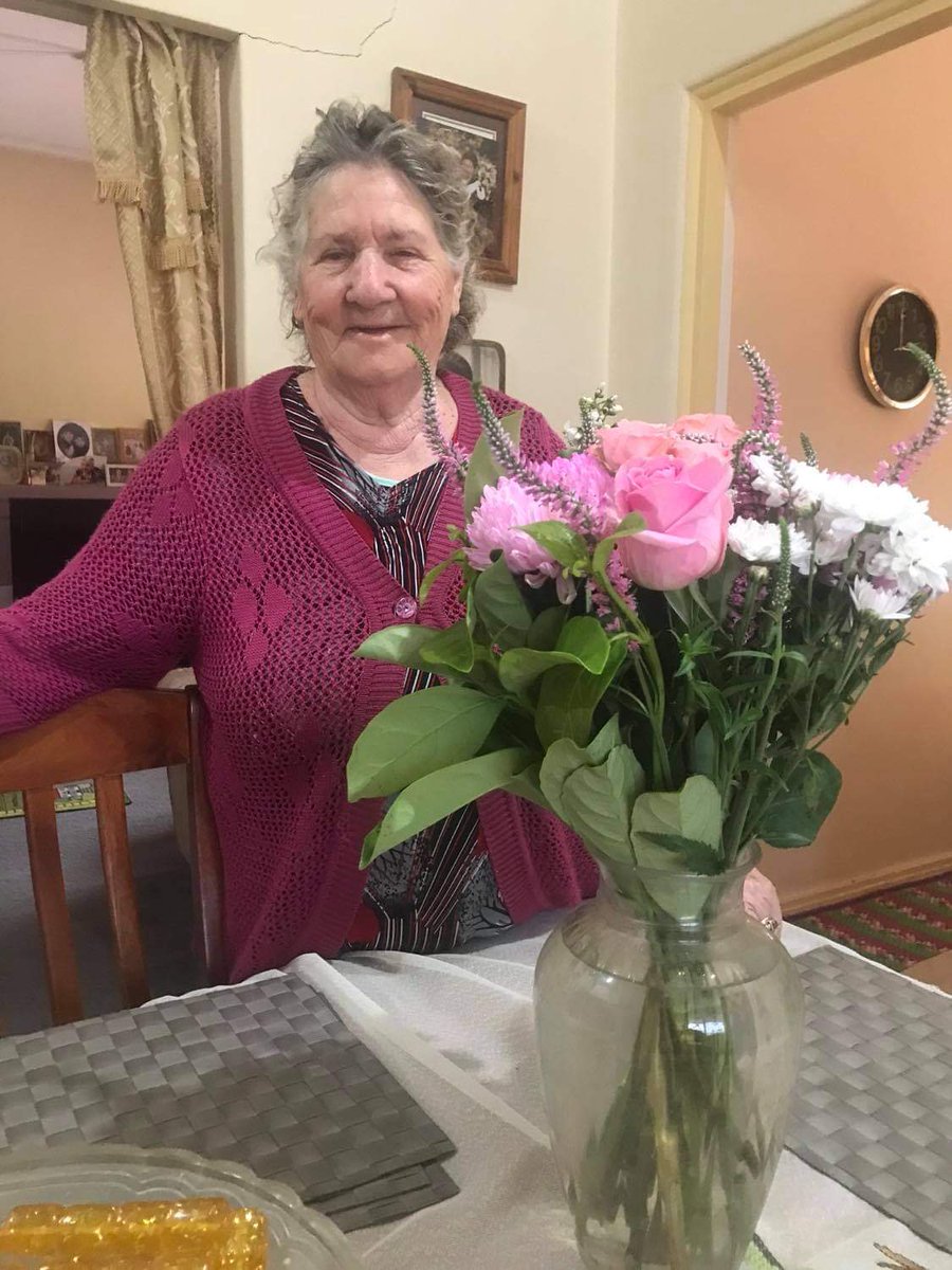 Chrissy_Sym's tweet image. My #yiayia turns 85 today. Here she is with the flowers I sent her. Very cute the old girl #grandmas #HappyBirthday #grandma #shesthecutest #myfavourite