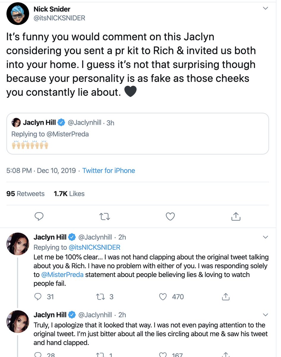 Now nick snider what warrant you to be this way to Jaclyn? You have no right to comment on her appearance