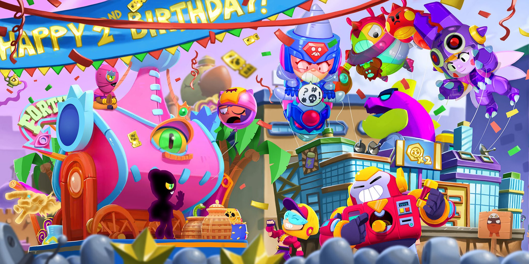 Brawl Stars Fr Joyeux Brawliversaire Nous Fetons Nos 2 Ans Aujourd Hui Des Maintenant Jusqu Au 24 Decembre Trouvez Un Cadeau Tous Les Jours Collectez Le Bien Chaque