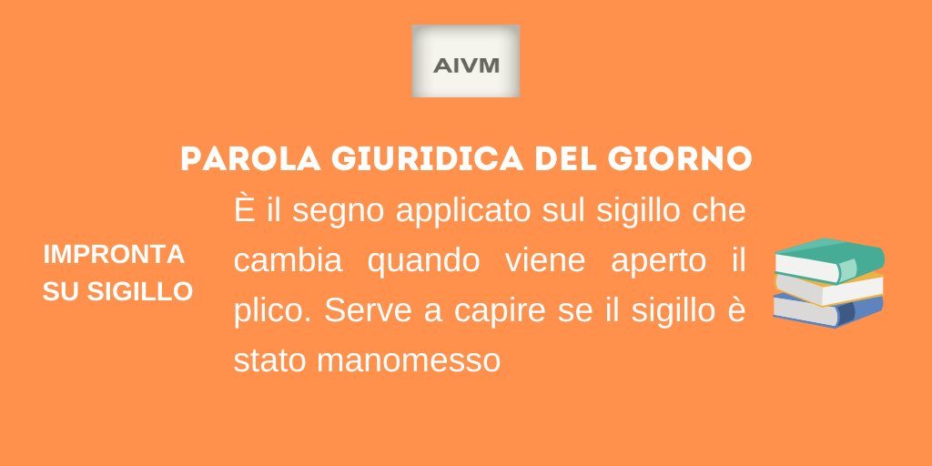AIVM_giustizia's tweet photo. Lo sapevi che l'#improntasusigillo cambia quando un #plico viene aperto? Leggi di più nella nostra #parolagiuridica! https://t.co/CEoeeMsvIA
