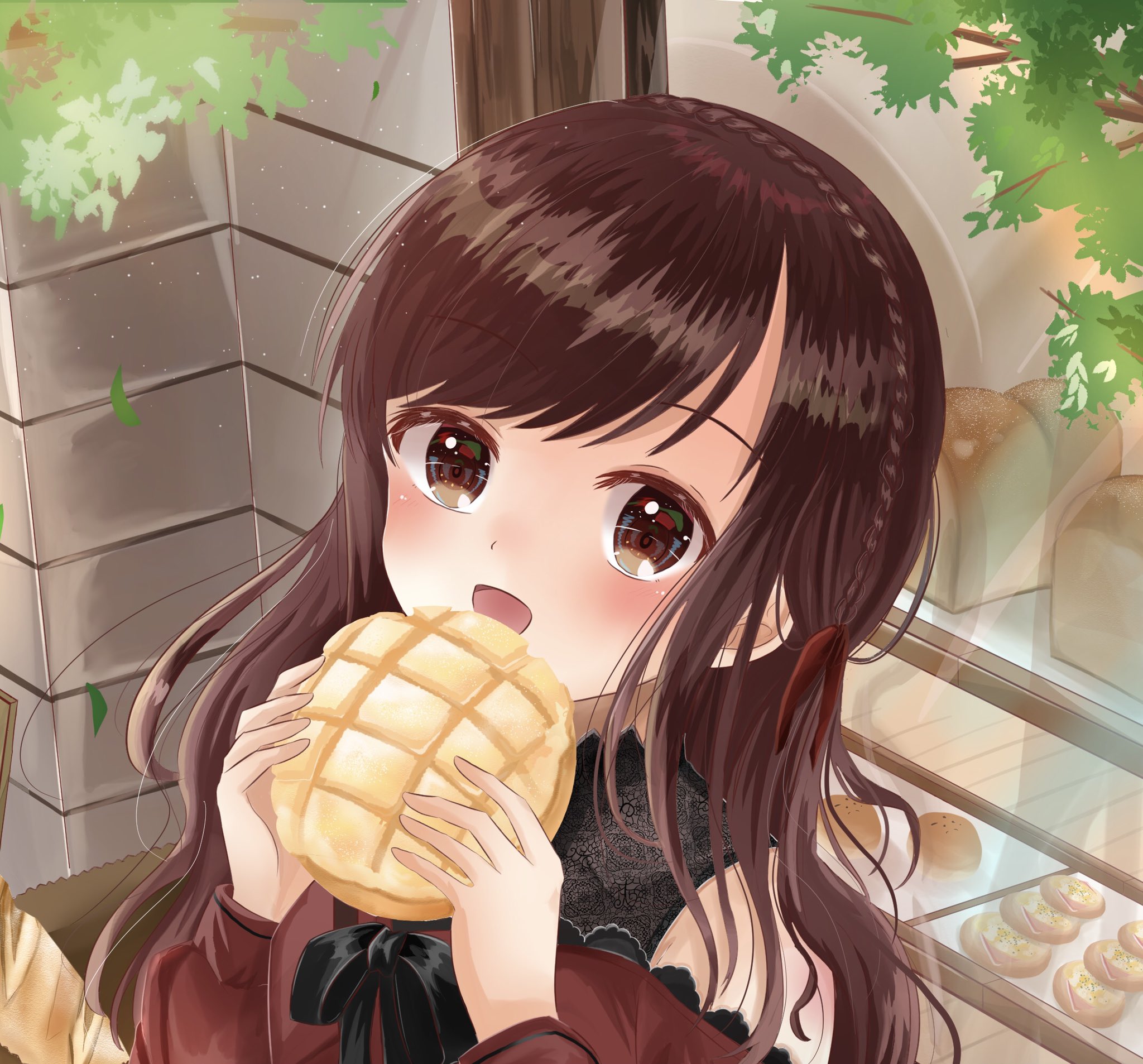夢月リリナ 学校の展示で飾るイラスト 何か食べてる女の子かわいい イラスト イラスト好きさんと繋がりたい 絵描きさんと繋がりたい 創作クラスタさんと繋がりたい T Co 6rnbwxknkh Twitter