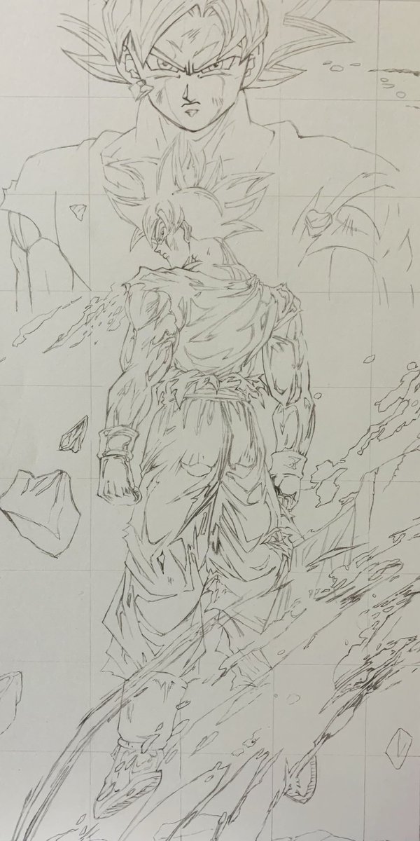 背景の悟空描き忘れていたので描きました🙇‍♀️💦
次から色を塗っていきます‼︎😊✨
#ドラゴンボール
#身勝手の極意
#レジェンズ 
#レジェンズ限界突破
#模写 