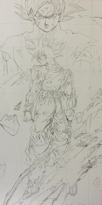背景の悟空描き忘れていたので描きました🙇‍♀️💦
次から色を塗っていきます‼︎😊✨
#ドラゴンボール
#身勝手の極意
#レジェンズ 
#レジェンズ限界突破
#模写 
